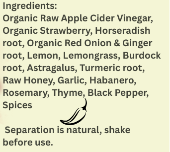 Strawberry & Lemongrass Fire Cider