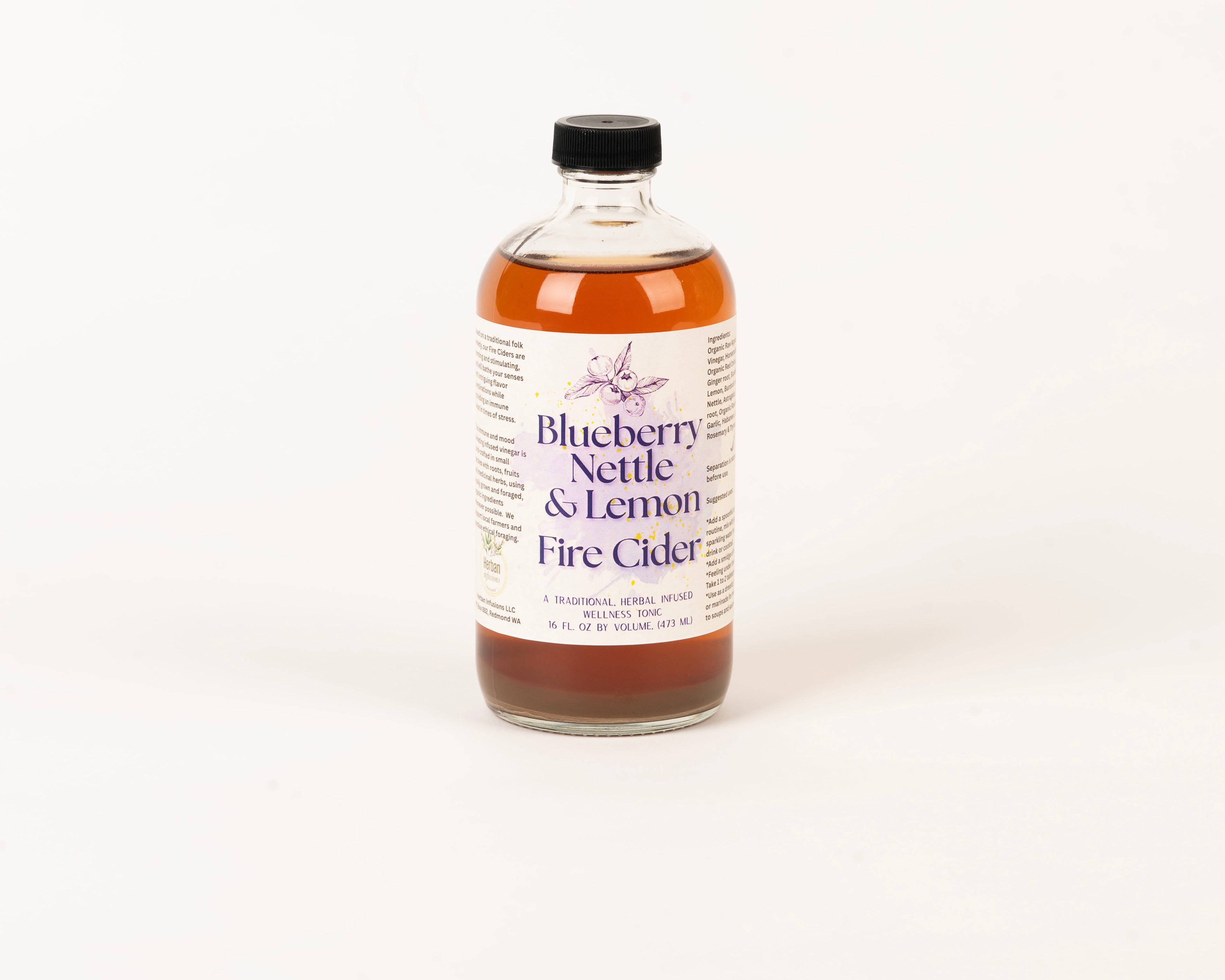 Blueberry Nettle & Lemon Fire Cider
