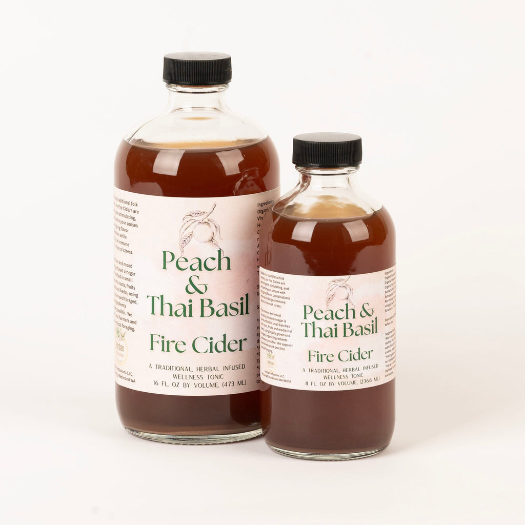 Peach &  Thai Basil Fire Cider