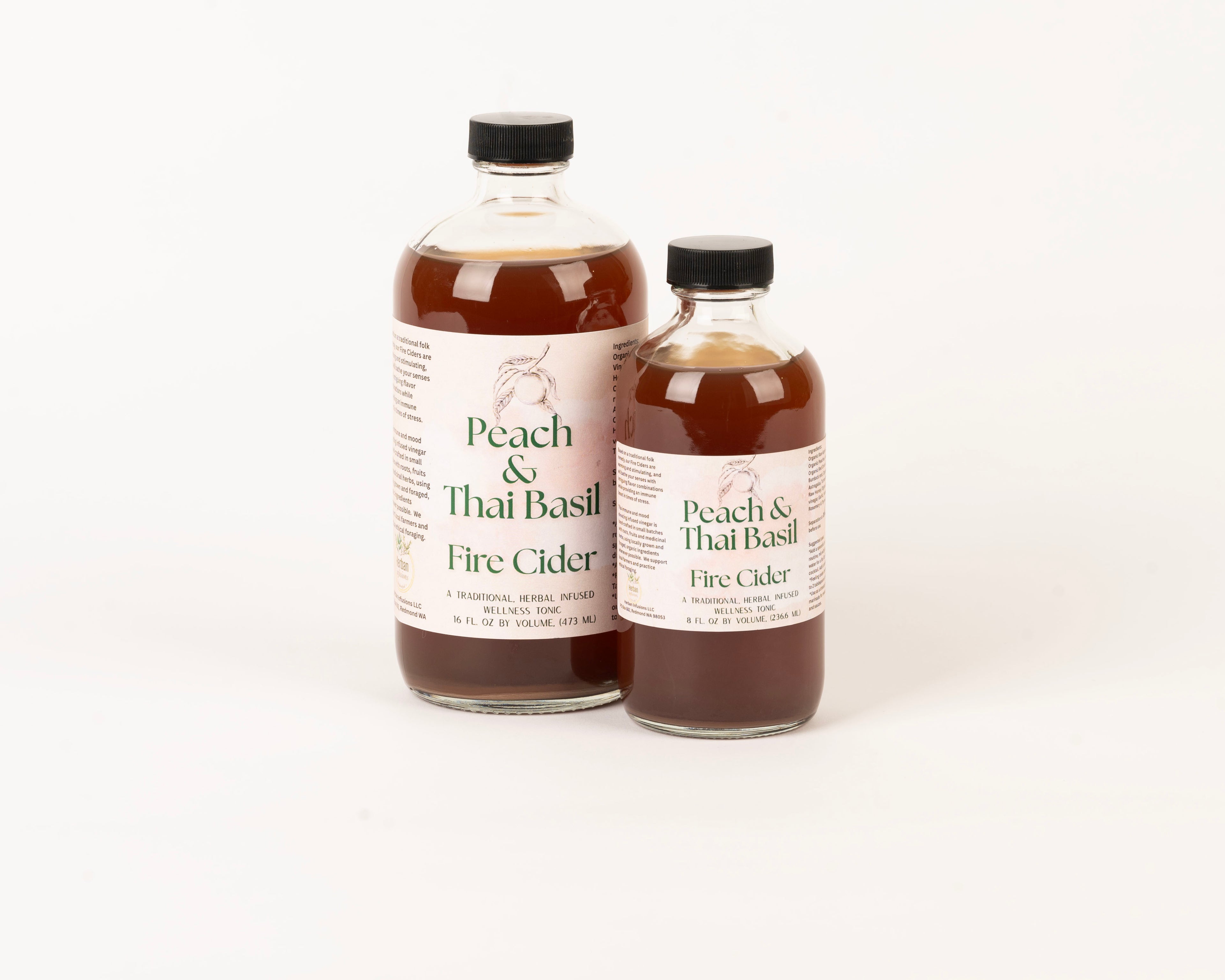 Peach &  Thai Basil Fire Cider